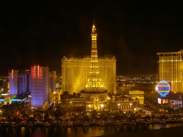 Las Vegas at night from Bellagio